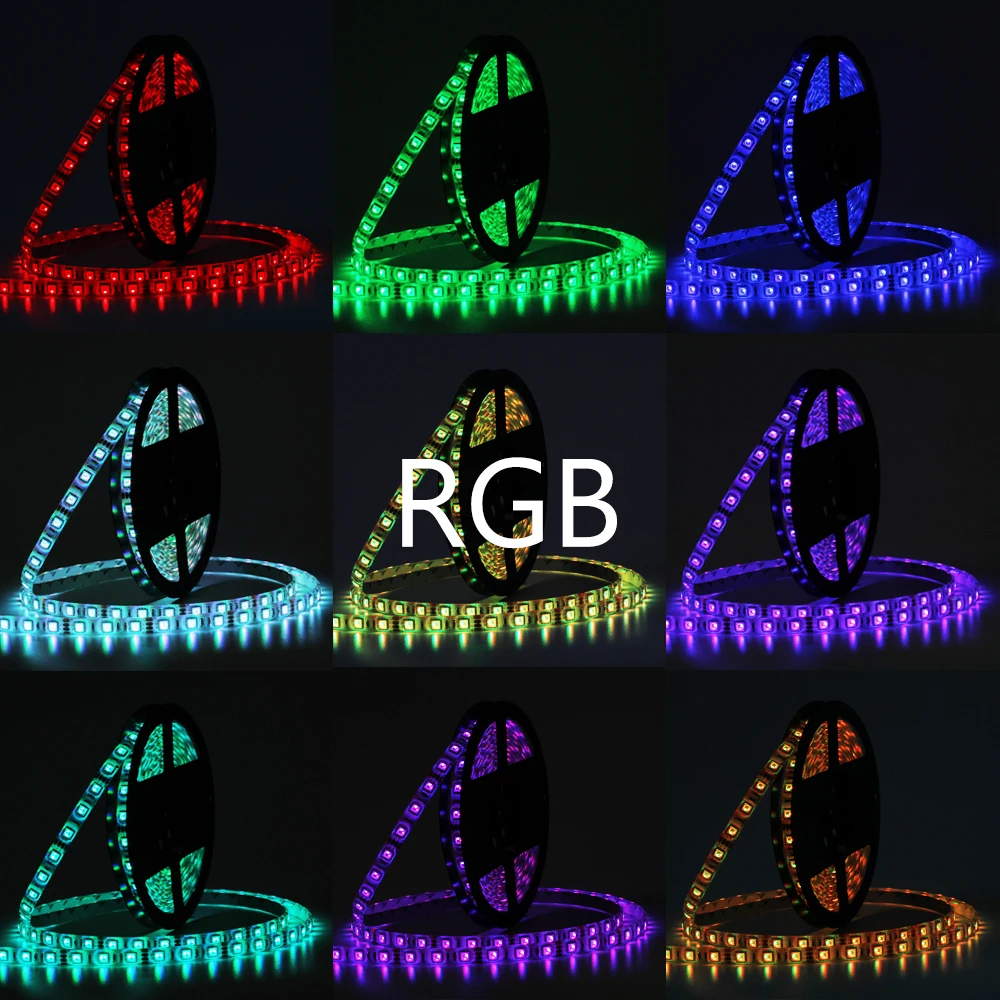 Светодиодная светильник 12 В 2835 5050 5 м RGB светодиодная водонепроницаемая лента 44