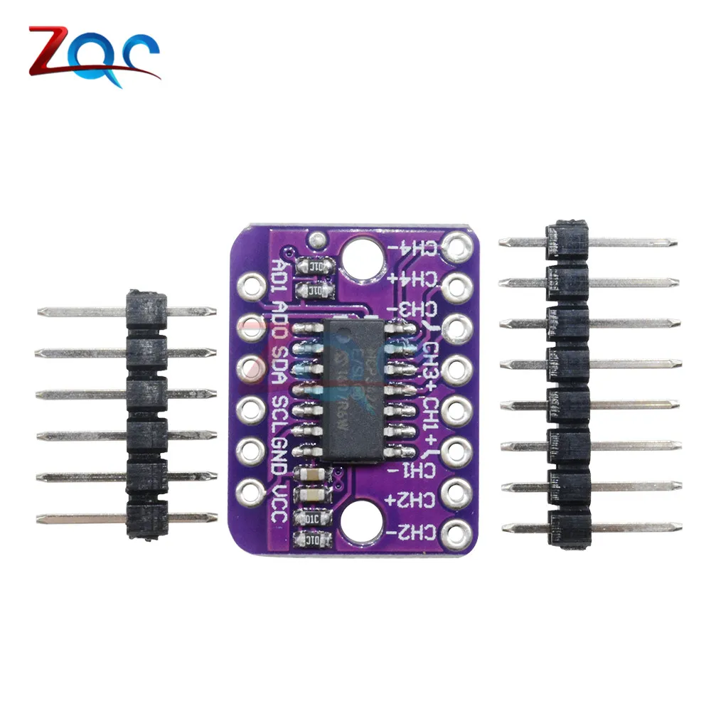 Программируемый Модуль усилителя коэффициента усиления MCP3424 Digital I2C A/D для Arduino