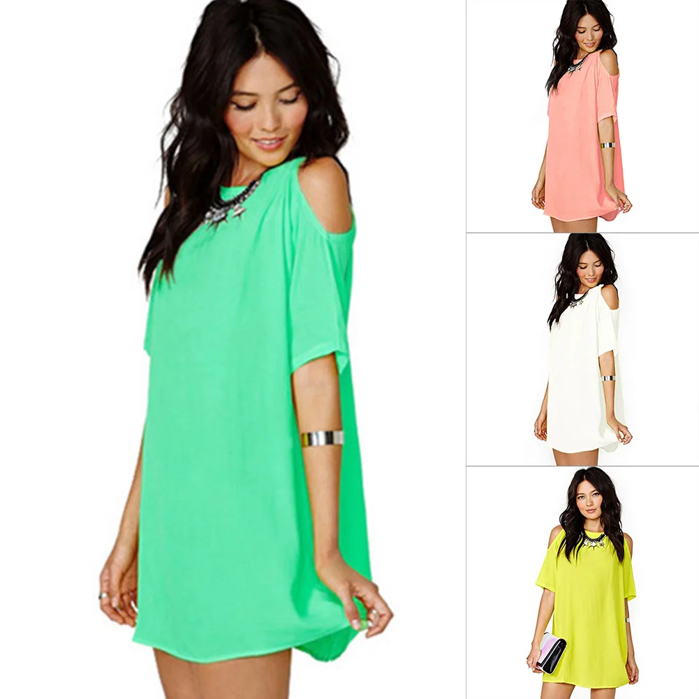 Сексуальное летнее платье с открытыми плечами модное женское повседневное