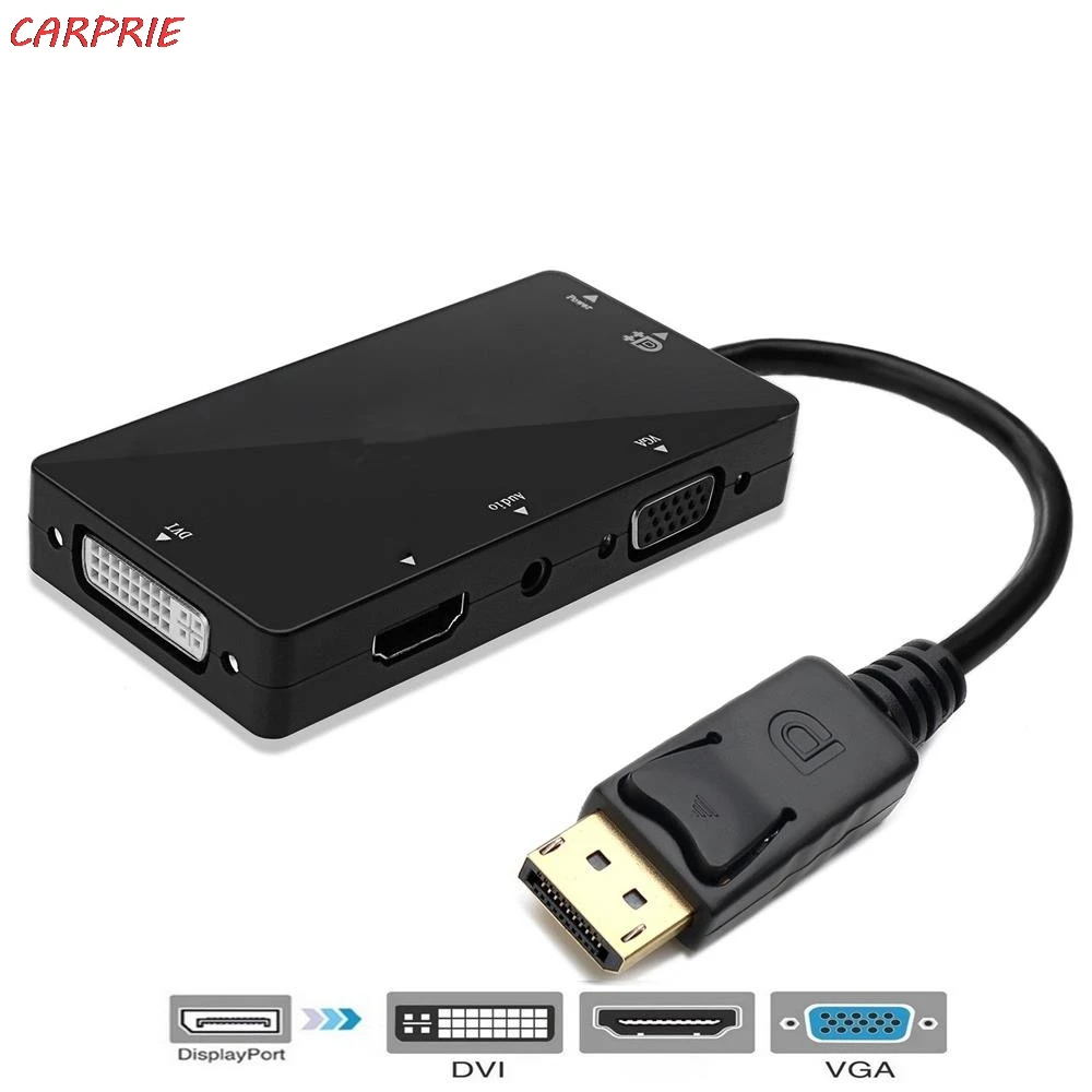 CARPRIE 4 в 1 DisplayPort DP к VGA HDMI DVI аудио USB адаптер кабель конвертер для ПК Z30409 |