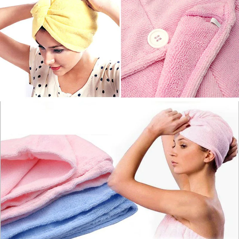 

Portable High Quality Home Lady's Magic Hair Drying Hat Quick Dry Bath