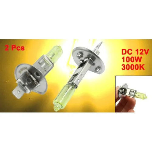 

TOYL 2 Pcs DC 12V 100W H1 3000K Super Yellow LED Car Fog Light Bulb Lamp