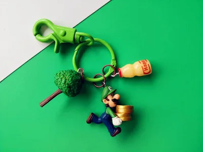 E117 Мода мультфильм 3D девушка супер брелок для ключей Марио Diy гриб Шарм брелок для ключей автомобиля для женщин сумка Кулон Аксессуар - Цвет: E117