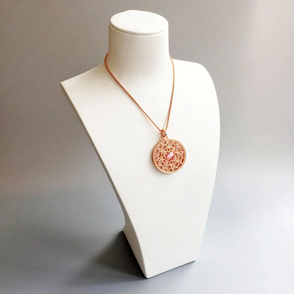 Серебряные/розовые золотые/черные круглые подвески в виде цветка с белым