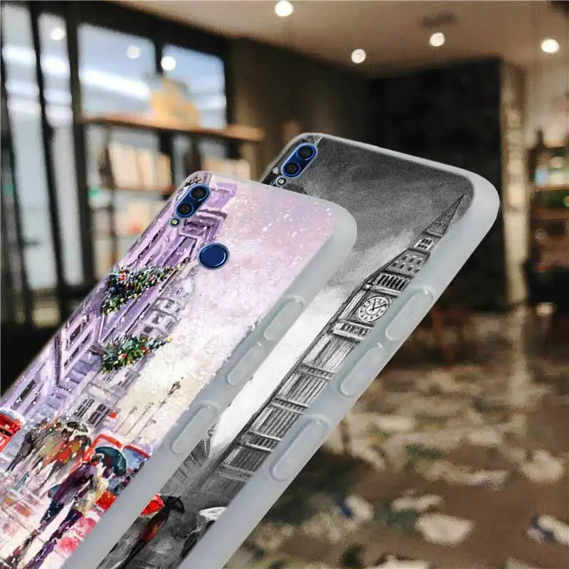 Мягкий силиконовый чехол для Huawei Honor 30 20 Pro 10 9 9X Lite 10i 9a 8a 7a 30s London big ben Bus|Бамперы| |