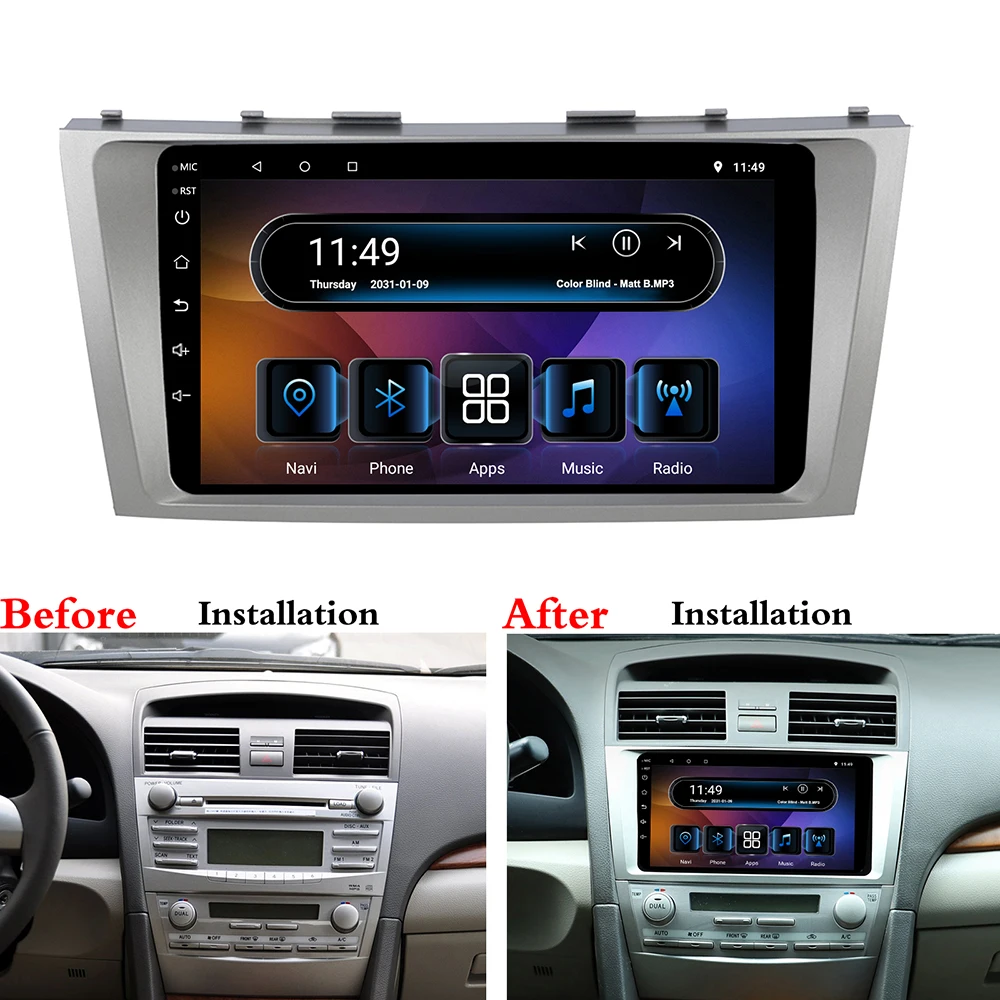 Автомагнитола 2DIN Android 8 1 2 ГБ + 16 стерео сенсорный экран 9 дюймов 1024x600 GPS навигация