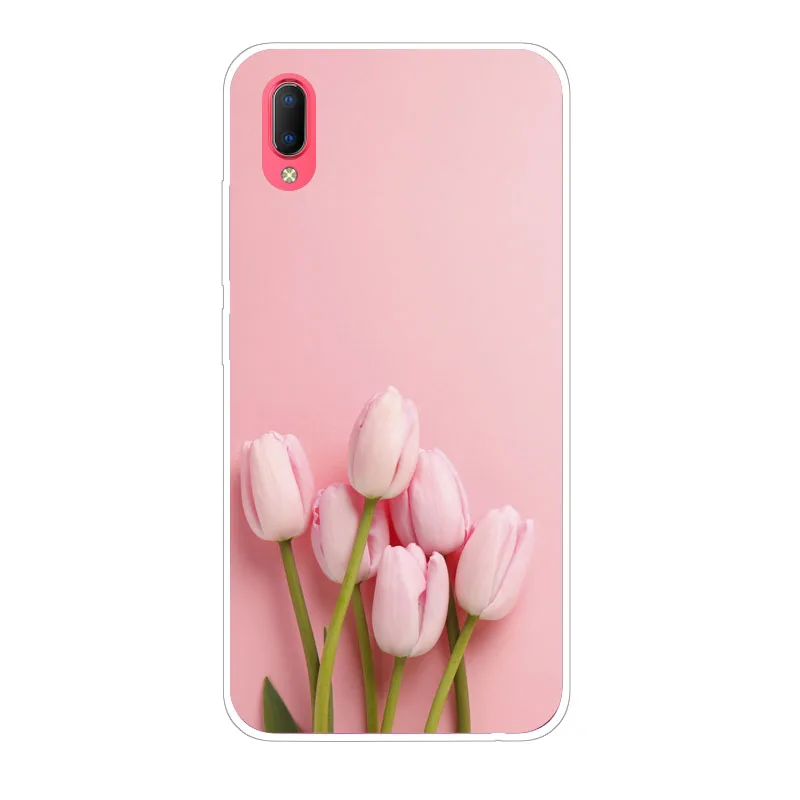 Vivo Y93S Y93 Case Silicon Blue plum Painting Soft TPU Back Cover for Phone protect cases shell |