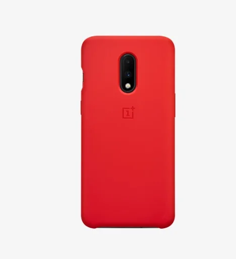 Чехол ONEPLUS 7 из жидкого силикона, шелковистый мягкий на ощупь защитный чехол для one plus 7 красного цвета