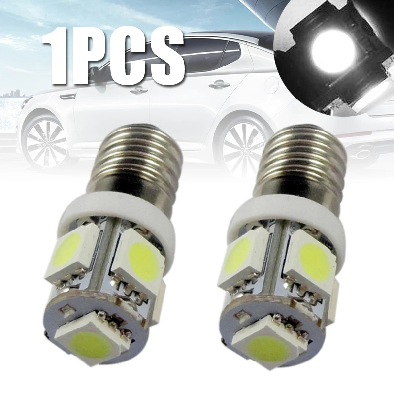 JXLCLYL 1pc 6V E10 5050 5SMD светодиодный автомобиль Ширина светильник номерные знаки для