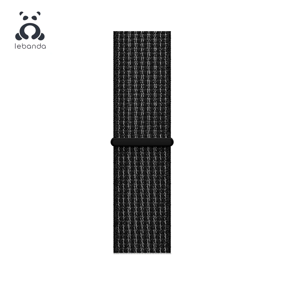 Plat Black Lebanda Sport loop для apple watch 5, 4, 3, 2, 1, ремешок для iwatch 38, 40, 42, 44 мм, тканый нейлоновый ремешок, Аляска, синий - Цвет ремешка: Plat Black