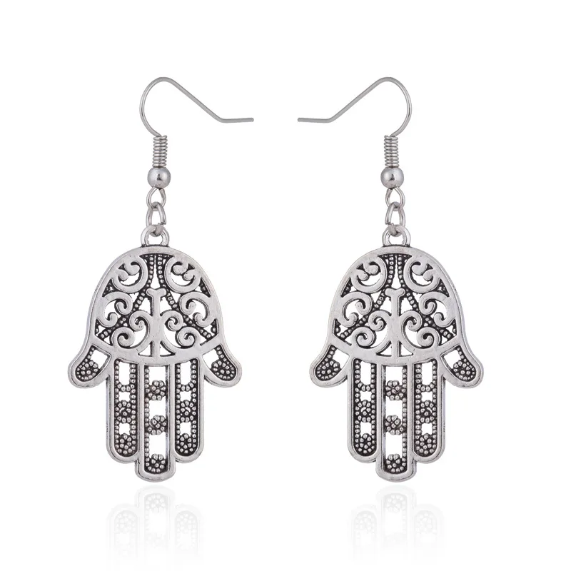 Женские серьги подвески в виде ладони 2 цвета|hamsa hand earrings|hand earringsdrop earrings |