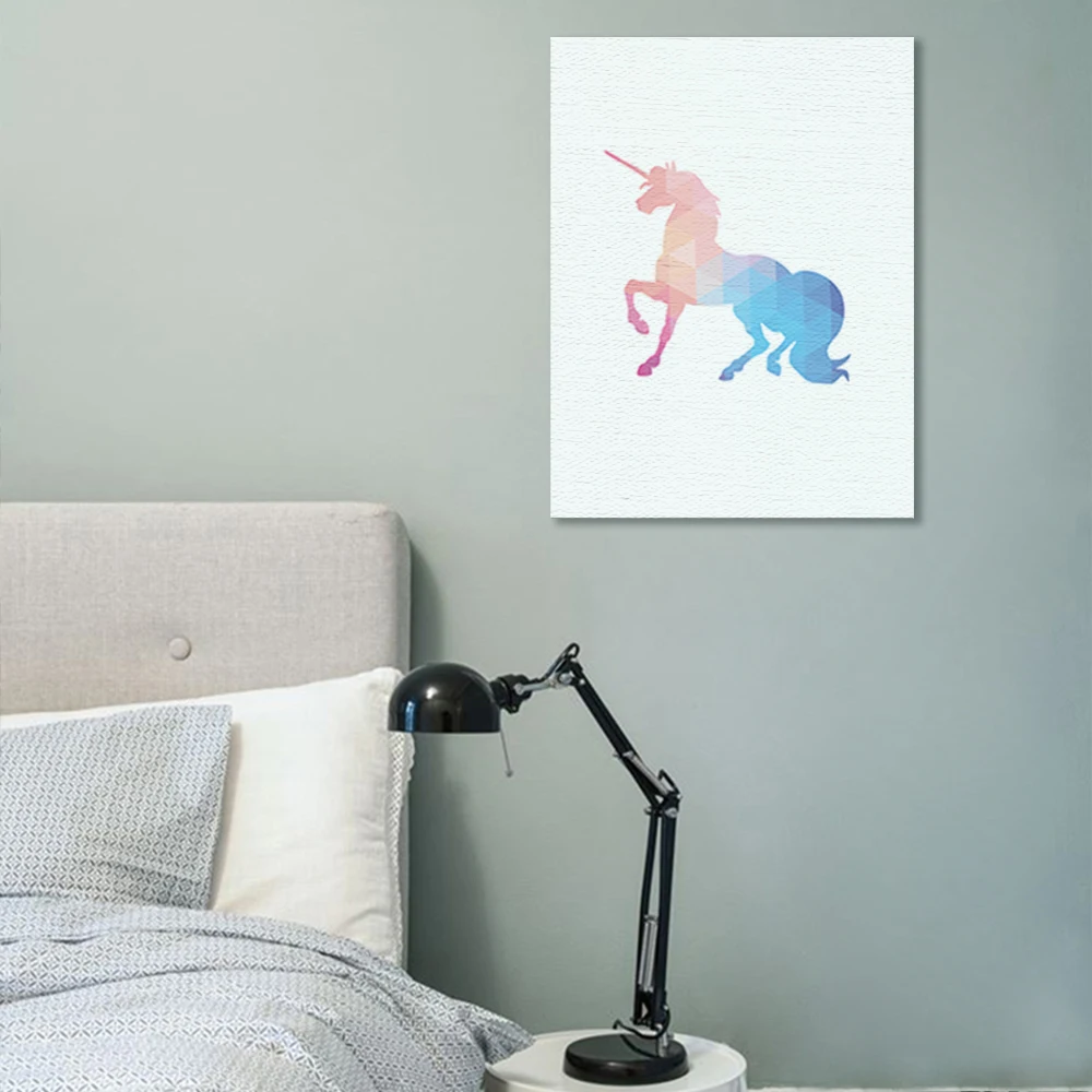 Hot Nordic Cute Animals Unicorn Canvas Painting Modern Wall Art Poster Print Picture For Kid Bedroom Living Room Home Decor | Дом и сад