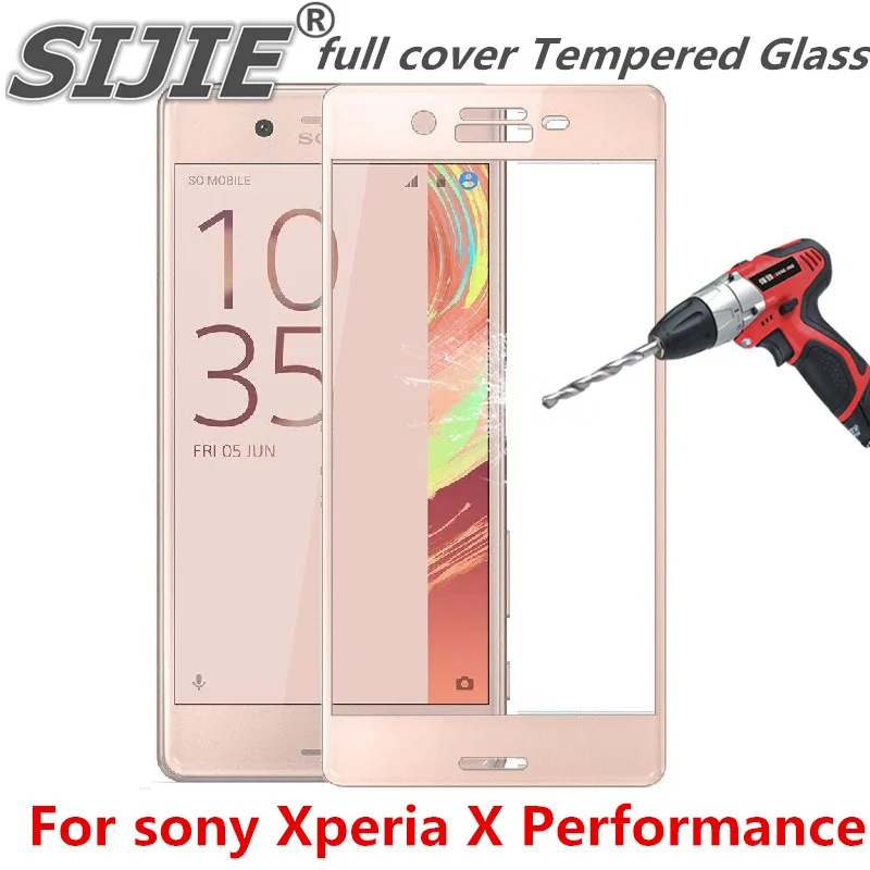 Полное покрытие из закаленного стекла для sony Xperia X Производительность двойной
