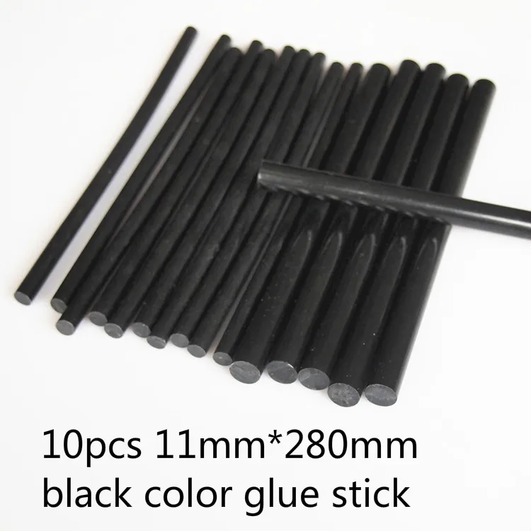 

10pcs black color 11mm*280mm Hot Melt Glue 11mm glue stick Adhesive Rod high quality for glue gun