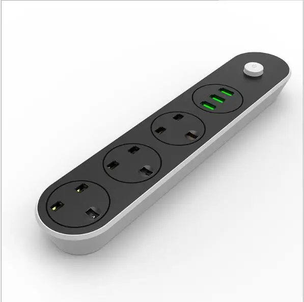 LDNIO SK3661 Великобритания Plug 3USB Порты разъем расширения Smart Зарядное устройство переменного тока конвертер розетки 10A 250 Вт Универсальный Мощность полосы
