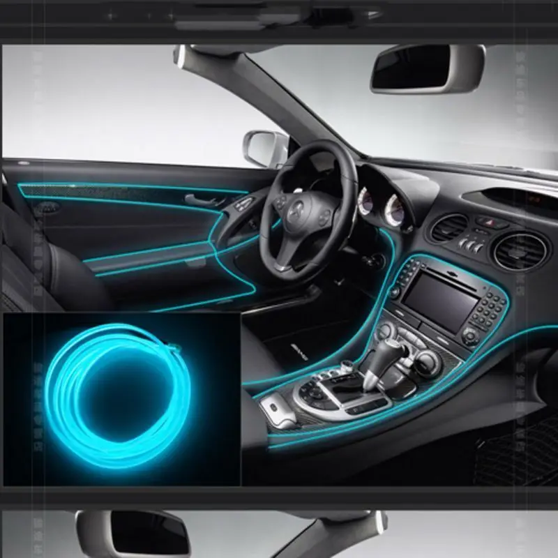KEYECU лед синий провод для автомобильного интерьера Косплей украшения отлично