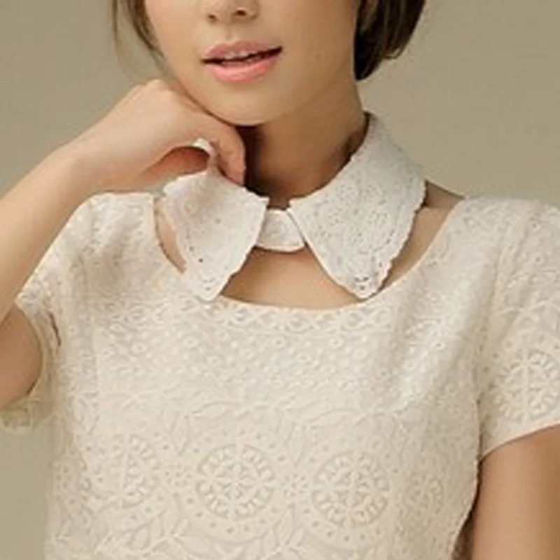 Рубашка со съемным лацканом оптовая продажа универсальная белая и черная