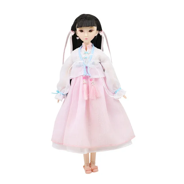Xiaojing bjd кукла 6 стилей шарнирное тело 25 см этнический стиль девочка кукла включая одежду обувь и подарочная коробка - Цвет: b