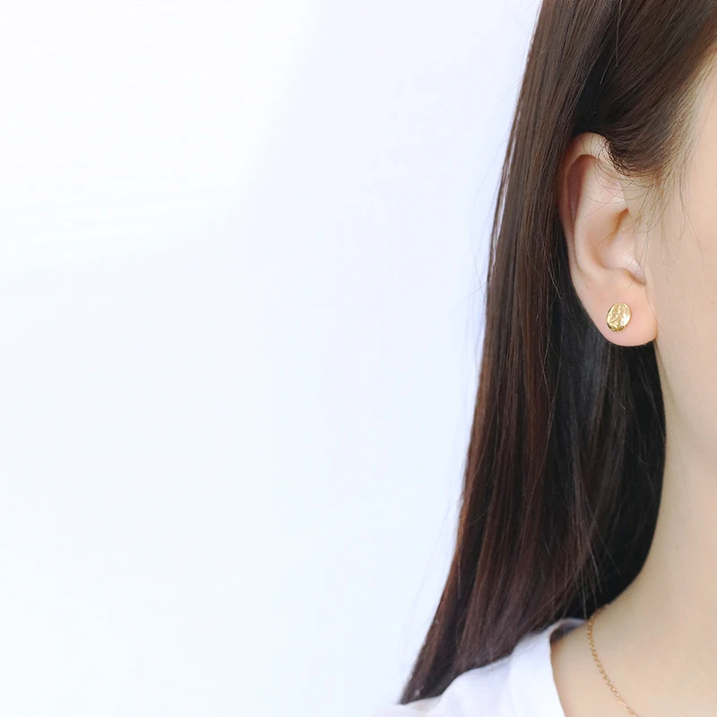 Женские серьги-гвоздики в форме сердца GWACC Fun Face золотистые сережки забавные