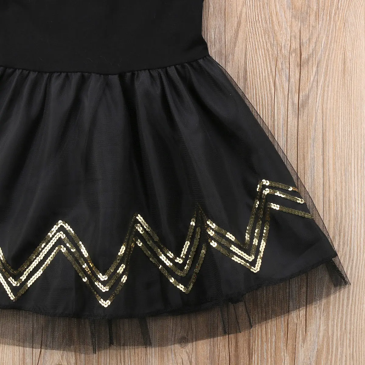 2018 new sweet kid tulle tutu dress Lace Kids Baby Girls sequins black Dresses Princess Dress Sundress Party Pageant | Детская одежда и
