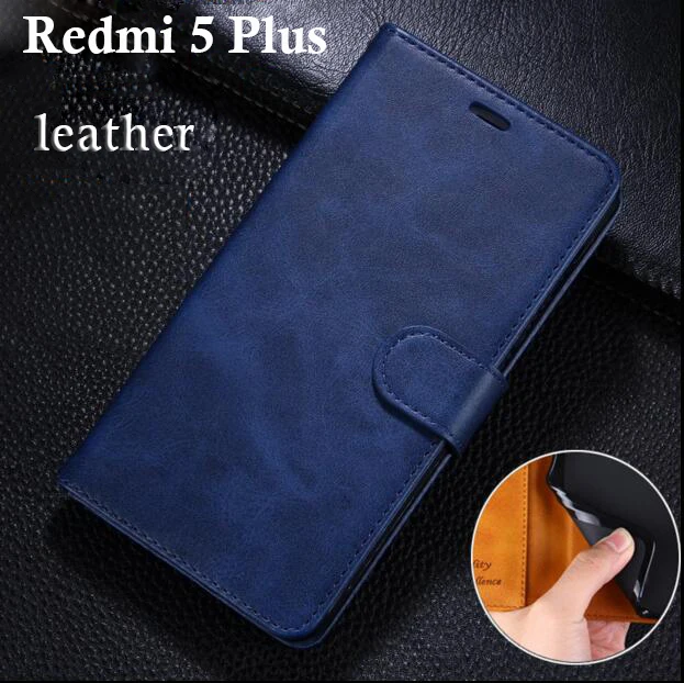 Чехол для Xiaomi Redmi 5 Plus противоударный Роскошный кожаный чехол бумажник Redmi5 флип