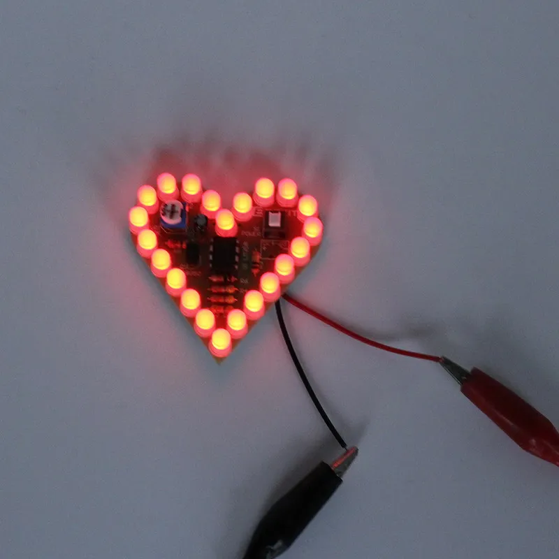 Набор для творчества 100 шт./лот комплект дыхательных ламп в форме сердца 4 6 В