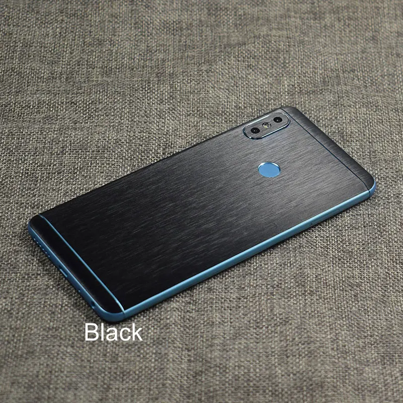 2018 Metal Wire Drawing Grain Sticker Film Wrap Skins Phone Back Membrane Protective for Xiaomi Redmi Note5 |