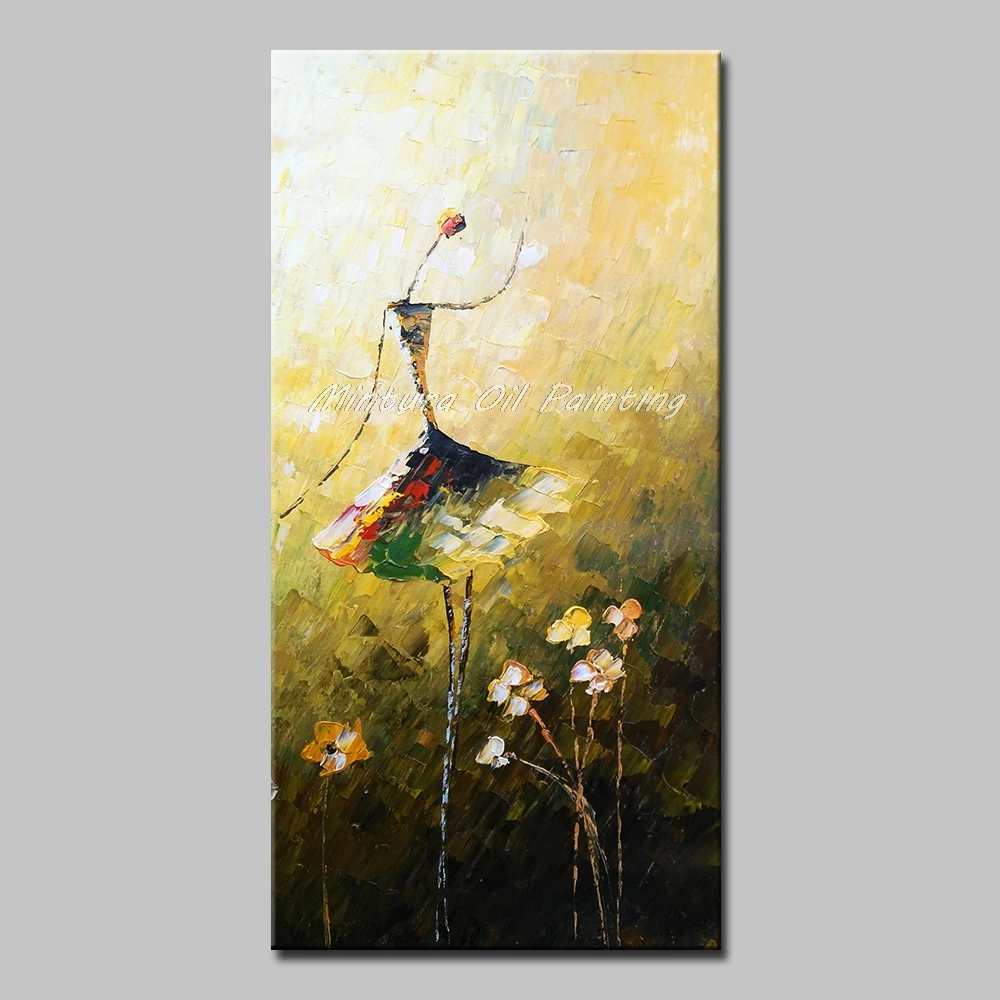 

Mintura 100% Handmade Modern Abstract Oil painting Flowers and Women Wall Art Canvas Art Canvas Paintings Decoration No Framed