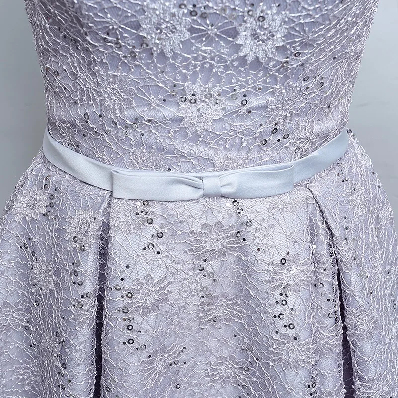 QQC LF829 # серебристо серый костюм для невесты Новинка Весна 2019 короткое платье на
