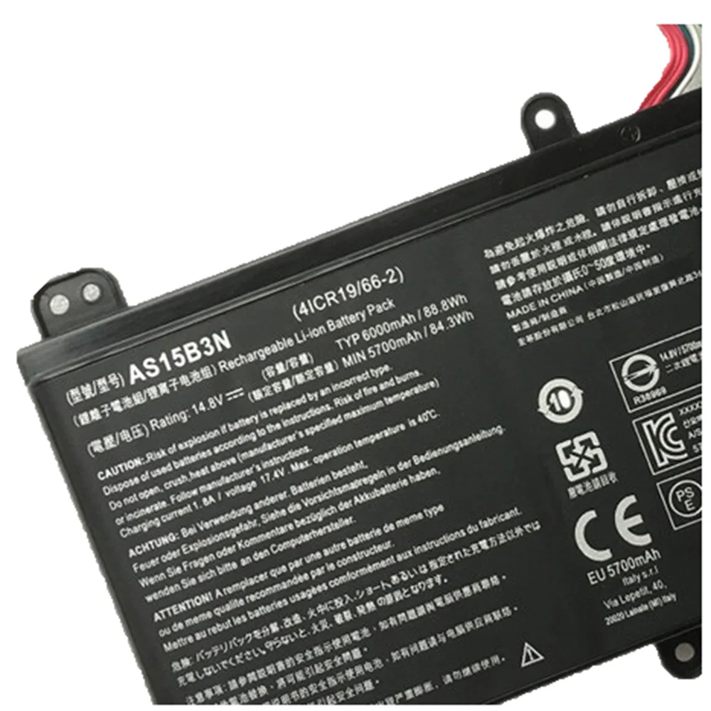 AS15B3N 14.8V 6000mAh 88.8Wh Original Laptop Battery for Acer Predator 15 Series G9-591 G9-591G G9-592G G9-791G G9-792G GX-791 image 3