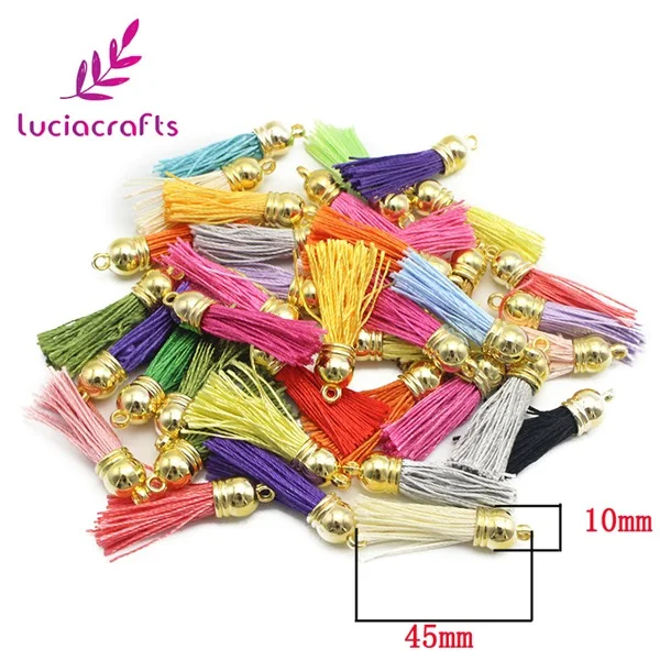 Lucia crafts приблизительно 25 мм/35 мм/45 мм случайный смешанный кисточкой одежды украшения дома DIY аксессуары 24 шт./лот I0105 - Цвет: style 3  45mm