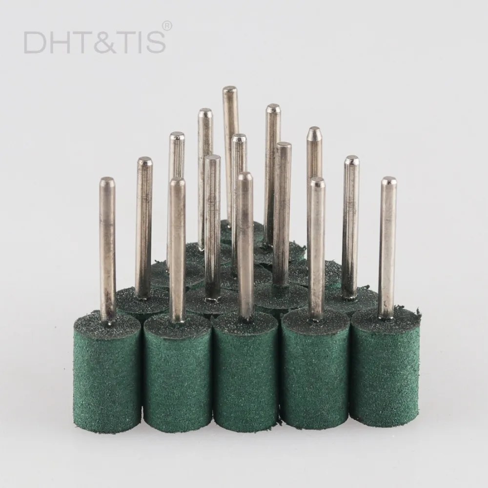 DHT& TIS 20 шт. OD12 цилиндрическая резиновая насадка для полировки металла и пластика Шлифовальная головка 3 мм хвостовик для вращающихся инструментов