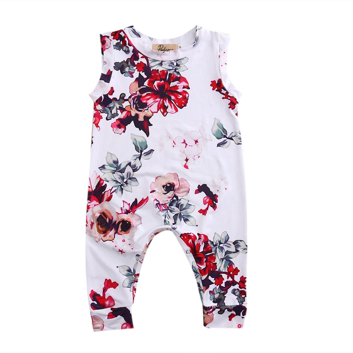 Новинка модные детские летние комбинезоны с цветочным принтом для новорожденных