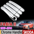 Хромированная накладка на ручку для Skoda Fabia 2 2007-2014, комплект отделки MK2 5J, Люк, универсал, Comib 2009 2013, автомобильные аксессуары, наклейки, Стайлинг автомобиля