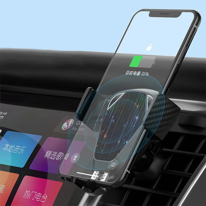 15 Вт автомобильное беспроводное зарядное устройство QI для iPhone Xs Max X 8 Sunction Cup Dashboard