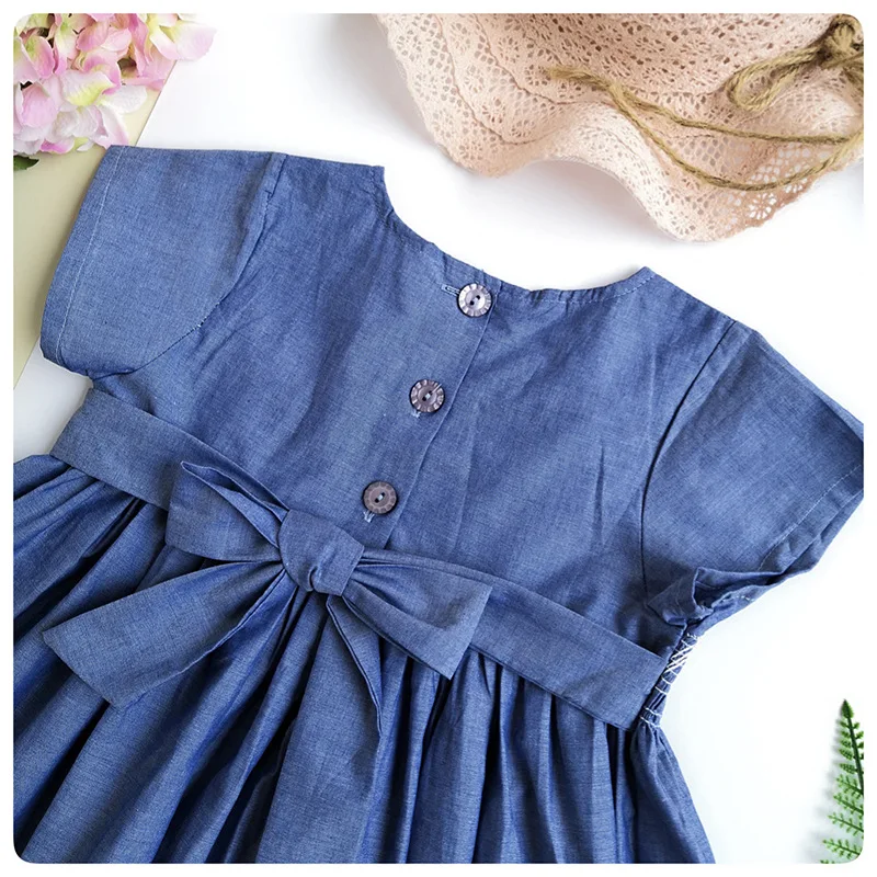 Летнее платье с присборенной юбкой для девочек маленьких праздничные Детские