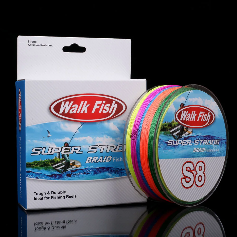 WALK FISH плетеная рыболовная леска из 8 нитей 500 м сверхпрочная гладкая многонитевая