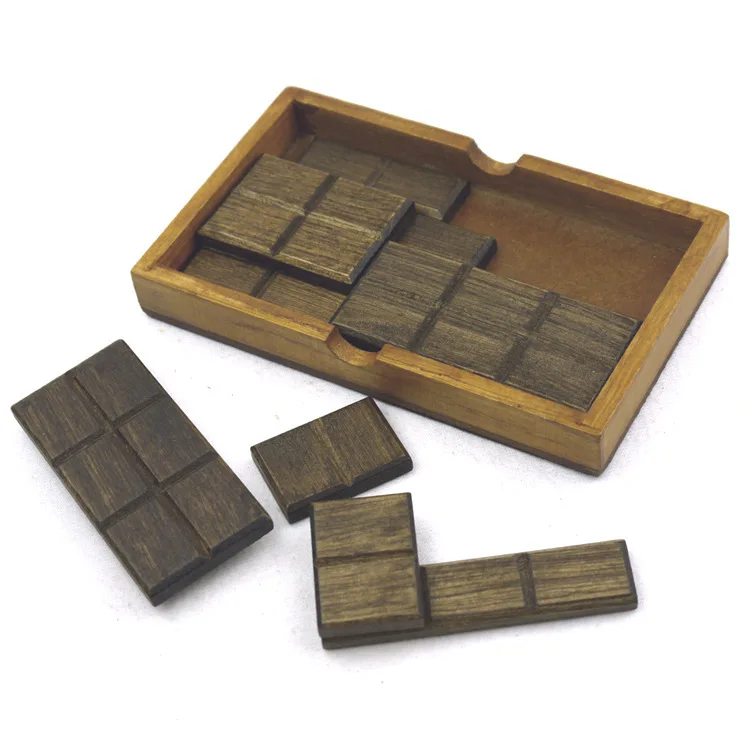 Детские деревянные игрушки-паззлы Tangram/доска из дерева геометрической формы Детские Обучающие Игрушки для раннего развития - Цвет: Красный