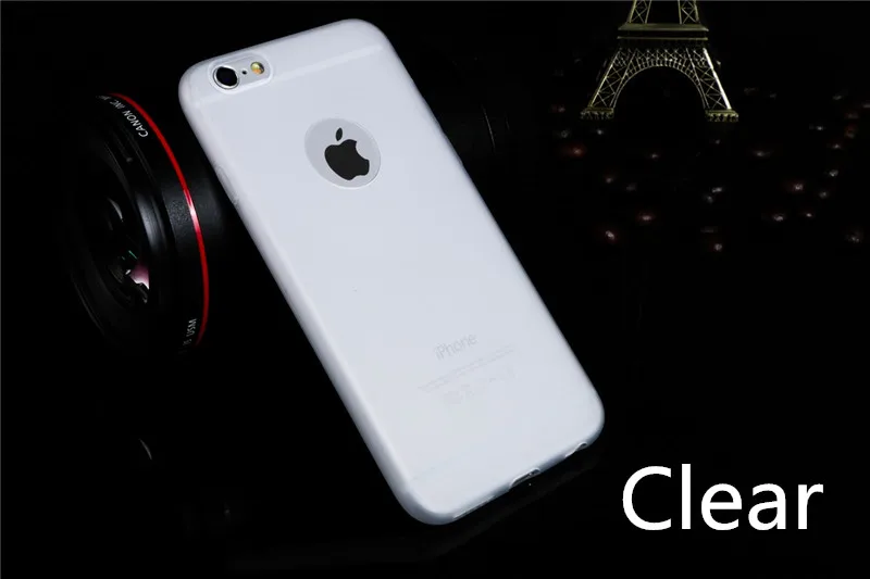 Clear DS-LOVEHUI Мягкий чехол из ТПУ для iPhone 8, чехол 360, защитный силиконовый чехол ярких цветов для iPhone 5, 5S, 6 S, 6, 7, 8 Plus, X чехол - Цвет: Clear