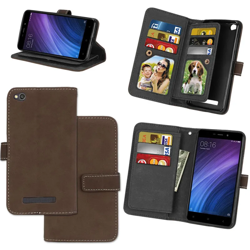 brown Для Coque Xiaomi redmi 6A 6 чехол Роскошный Матовый кожаный бумажник подставка флип-чехлы для телефонов на Xiaomi redmi 6A 6 A чехол Капа - Цвет: brown