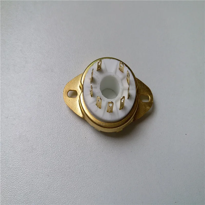 4 шт. керамическая Трубная розетка 9 pin GZC9-2-F-G Золотая ножка для EL504 амплитудор