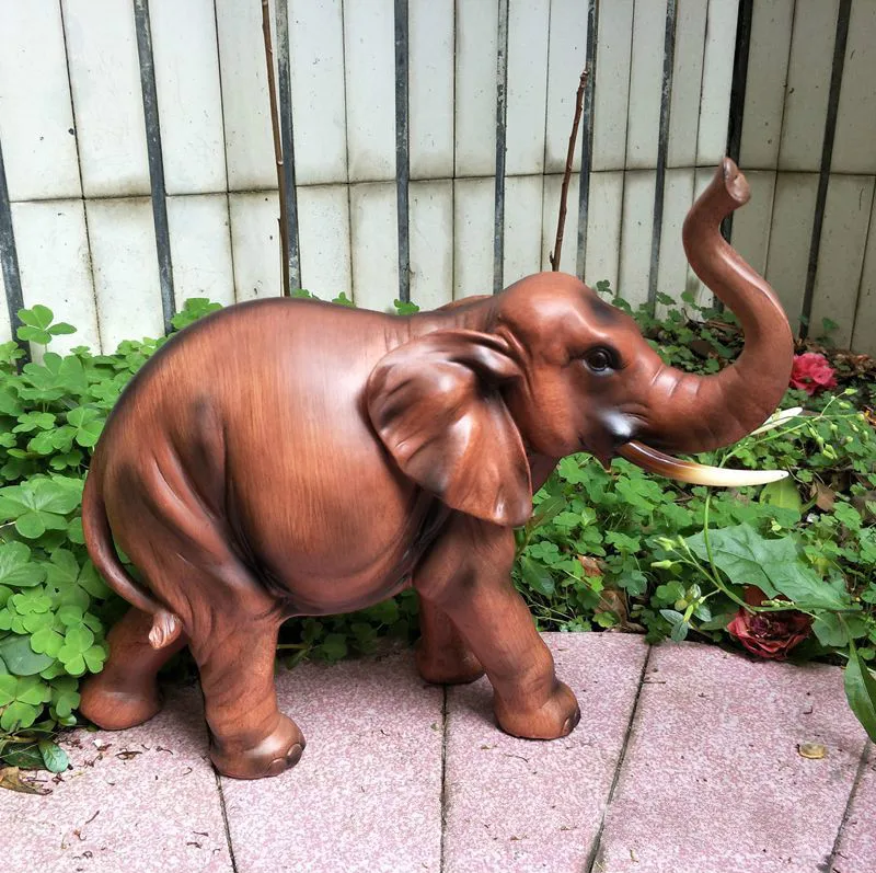Декоративное животное скульптура слона поделки из смолы фэн-шуй искусственное
