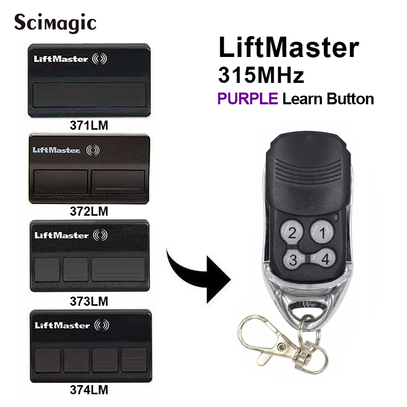 

LiftMaster 371LM 372LM 373LM 374LM Garage Door Remote Control Liftmaster 373LM 315MHZ garage command opener gate control