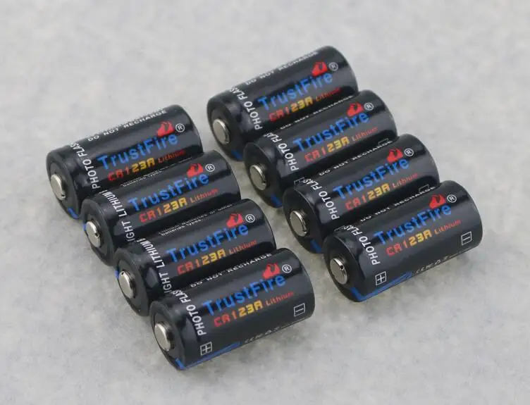 

8pcs/lot TrustFire CR123A 3V 1400mAh Disposable Lithium Battery Batteries CR 123A for Camera/Video Game Player