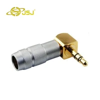 jsj 3 5mm bend headphone plug pure copper gilded computer 3 5mm audio cable plug free shipping
