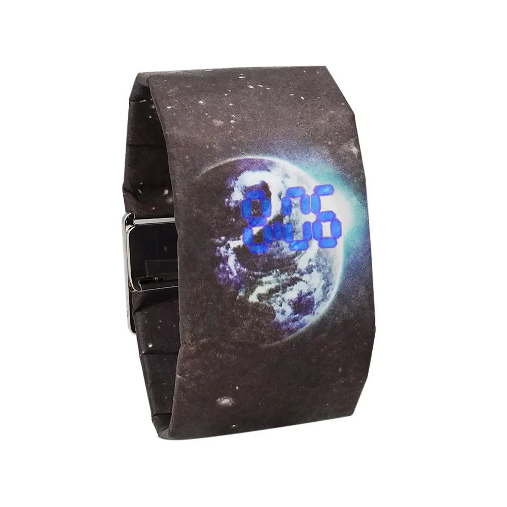relogio masculino New Creative Paper Watch LED Waterproof Clock Tyvek Paper Strap Digital Watches erkek kol saati