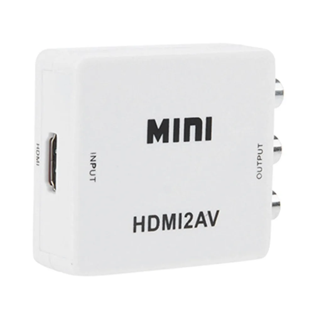 Мини Композитный HDMI к CVBS RCA AV видео конвертер адаптер коробка старый телевизор HD