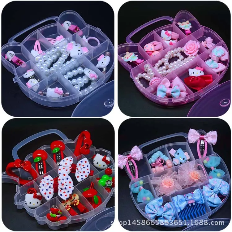 Модные аксессуары для волос для девочек Бабочка меховое оголовье hello kitty Набор эластичных бантики для волос