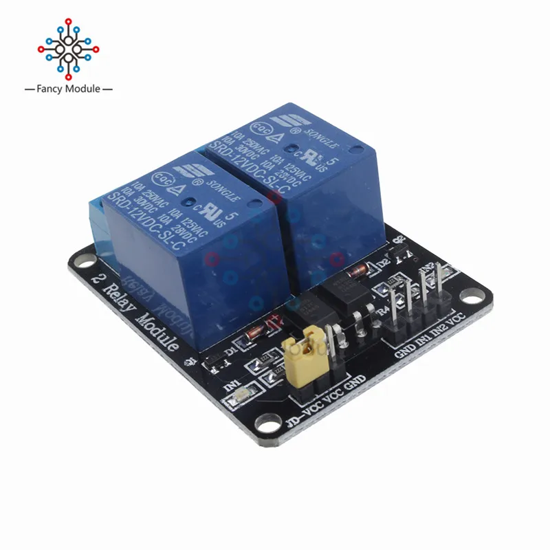 2 канальный релейный модуль 12 В с оптроном для Arduino PIC AVR DSP ARM TOP|channel relay|12v relay modulemodule