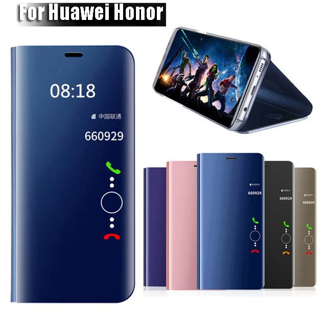 Смарт-зеркальные Чехлы для Huawei Honor 7S 7A 7C 8C 8A 8S 10i 20i View 20 10 PC глянцевая поверхность